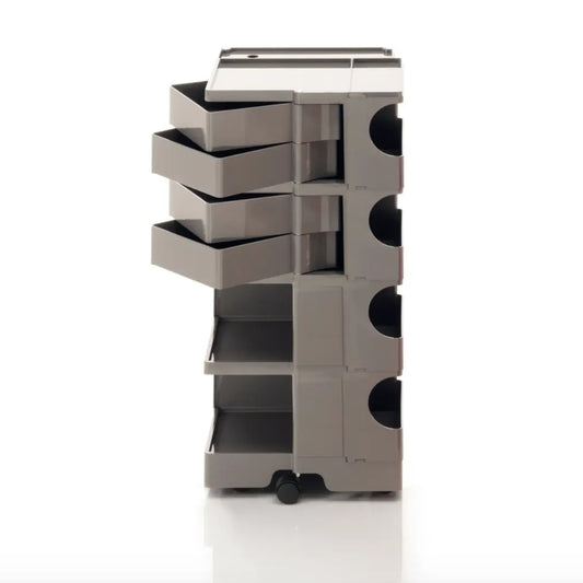 The Boby Trolley Large with 4 drawers, seen here In the colour Cumin. Available exclusively at Bob and Friends.