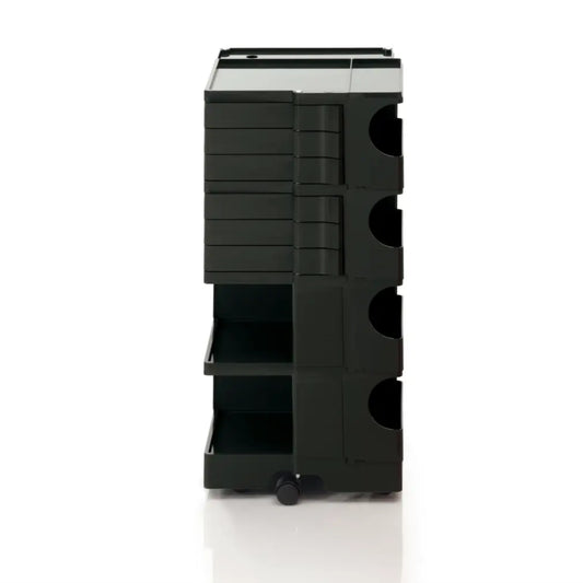 The Boby Trolley Large with 6 drawers, seen here In the colour Black. Available exclusively at Bob and Friends.