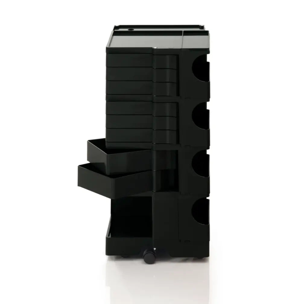 The Boby Trolley Large with 8 drawers, seen here In the colour Black. Available exclusively at Bob and Friends. 