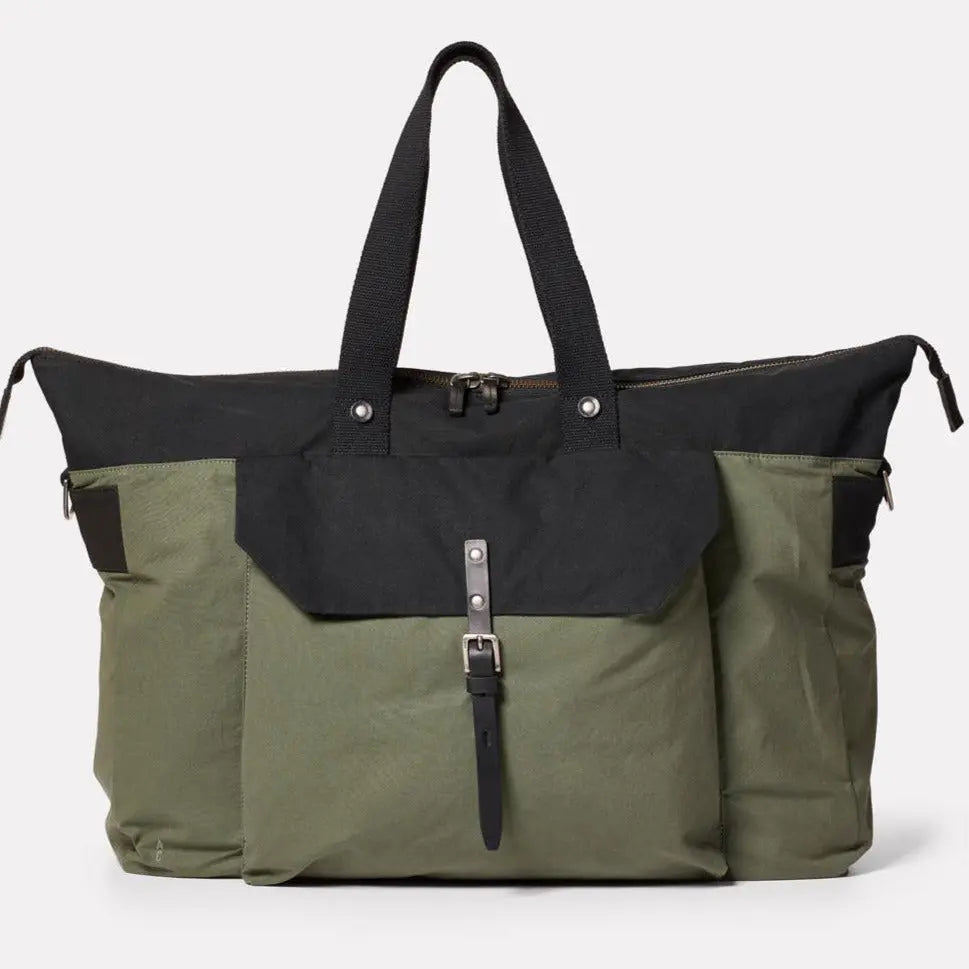 Freddie Hybrid Holdall Black & Olive Ally Capellino