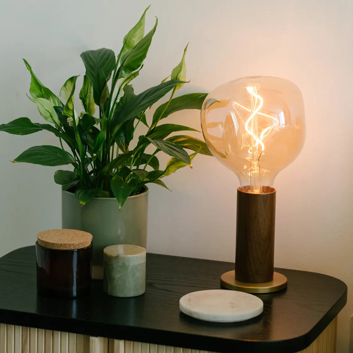 Knuckle Table Lamp Walnut Coombes & Gabbie