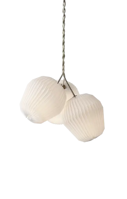 Le Klint-130XL3-Chandalier The Bouquet,3 shades XL Braided Cord Le Klint