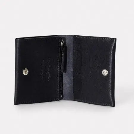 Riley Leather Coin Card Purse Black Ally Capellino