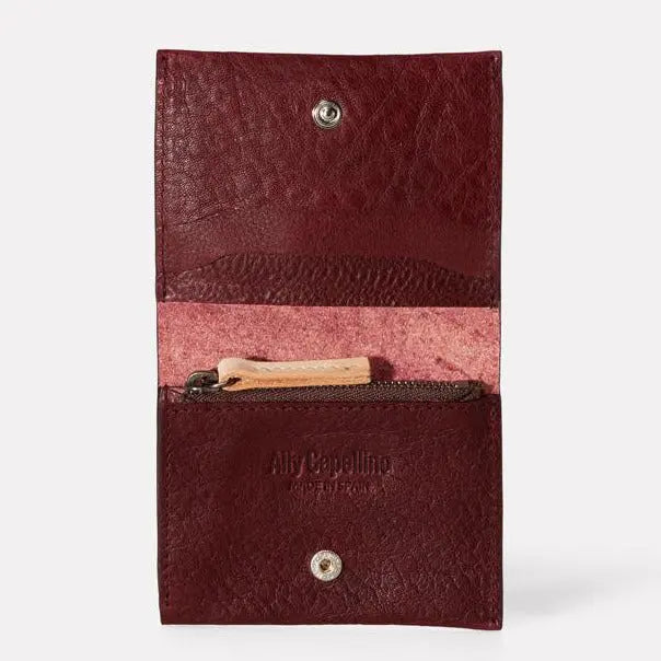 Riley Leather Coin Card Purse Plum Ally Capellino