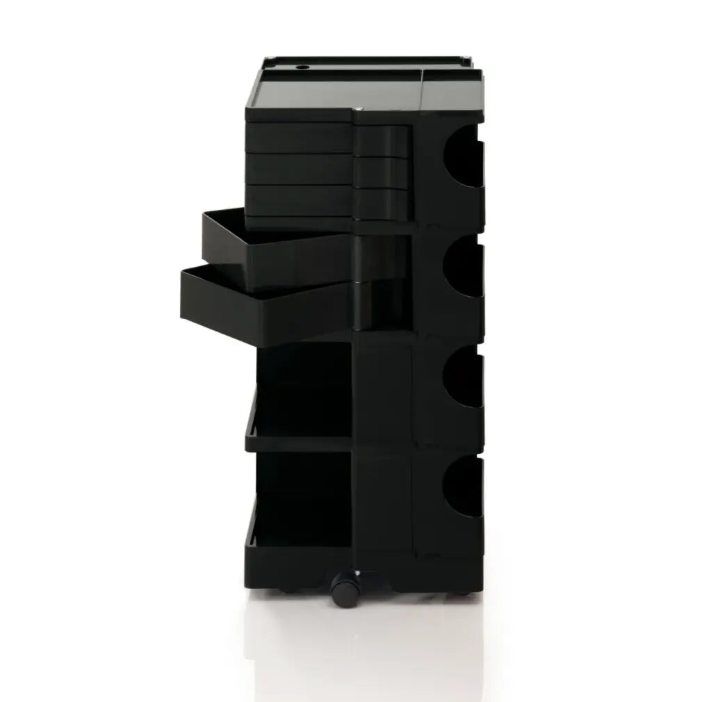 The Boby Trolley Large with 6 drawers, seen here In the colour Black. Available exclusively at Bob and Friends. 