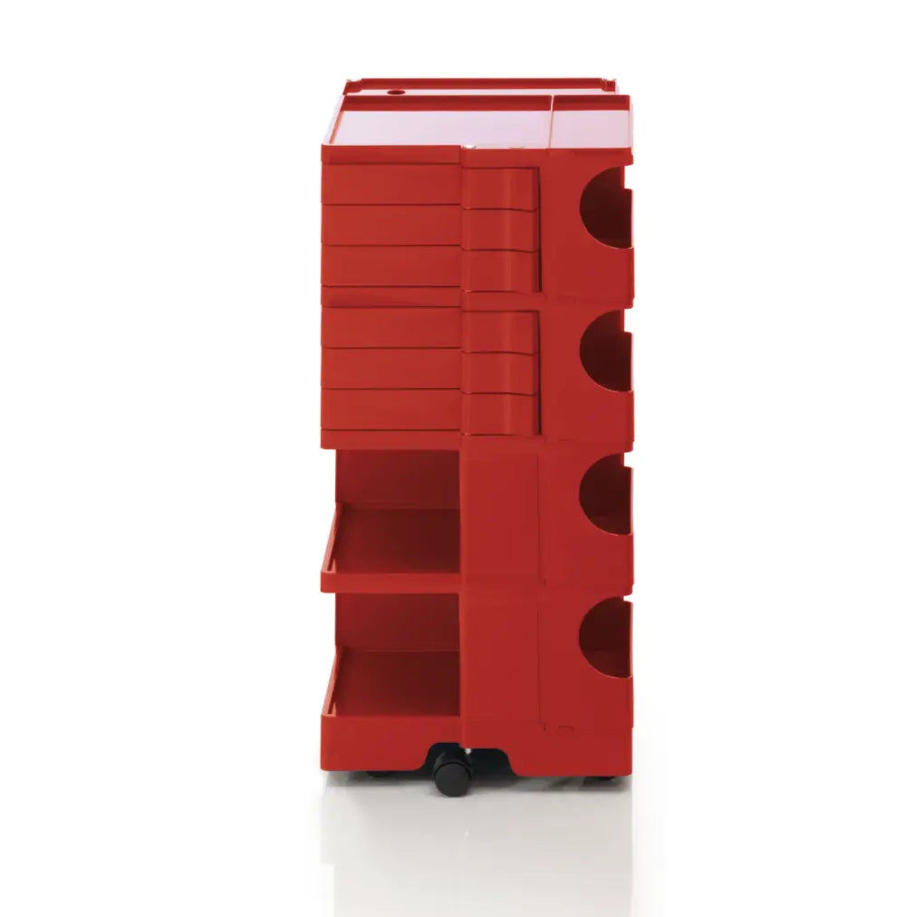 The Boby Trolley Large with 6 drawers, seen here In the colour Red. Available exclusively at Bob and Friends. 