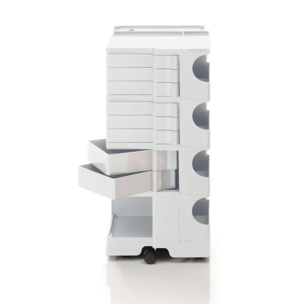 The Boby Trolley Large with 8 drawers, seen here In the colour White. Available exclusively at Bob and Friends. 