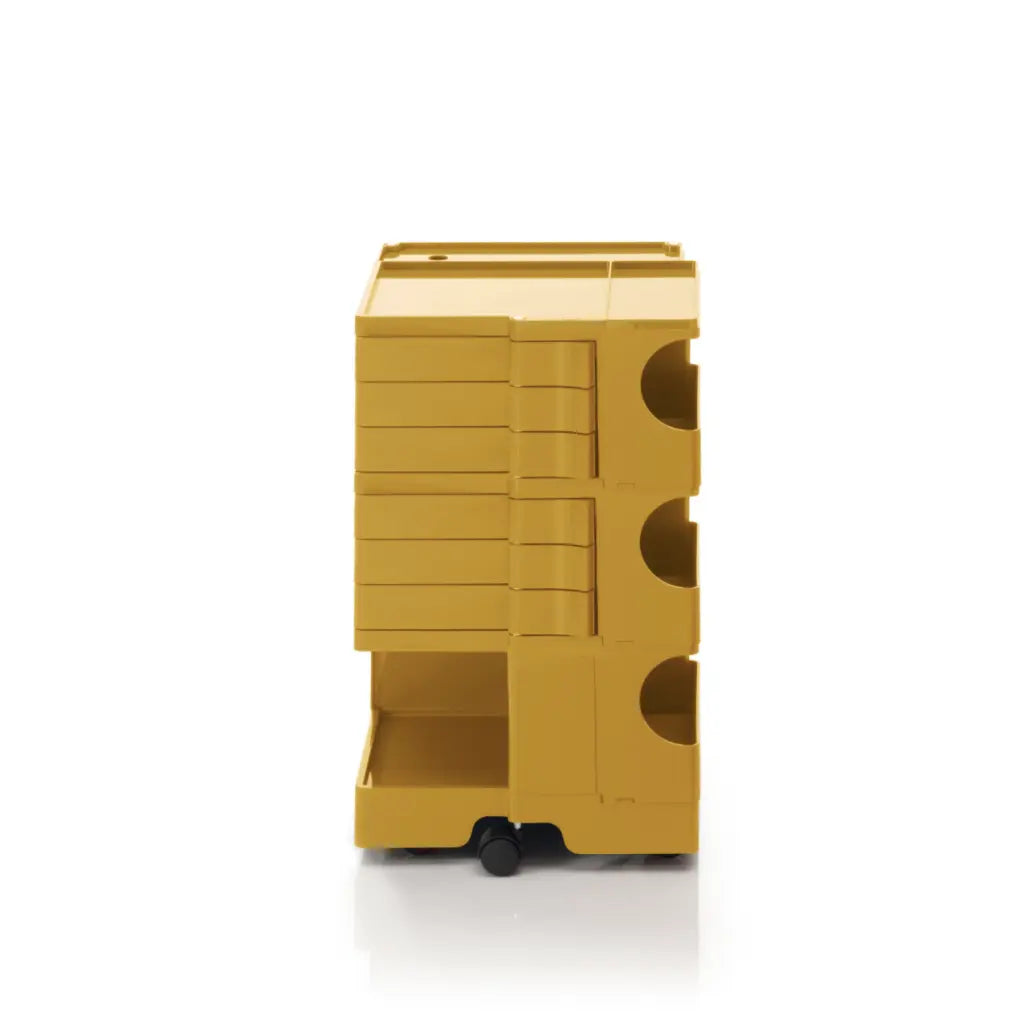 The Boby Trolley Medium with 6 drawers, seen here In the colour Honey. Available exclusively at Bob and Friends. 