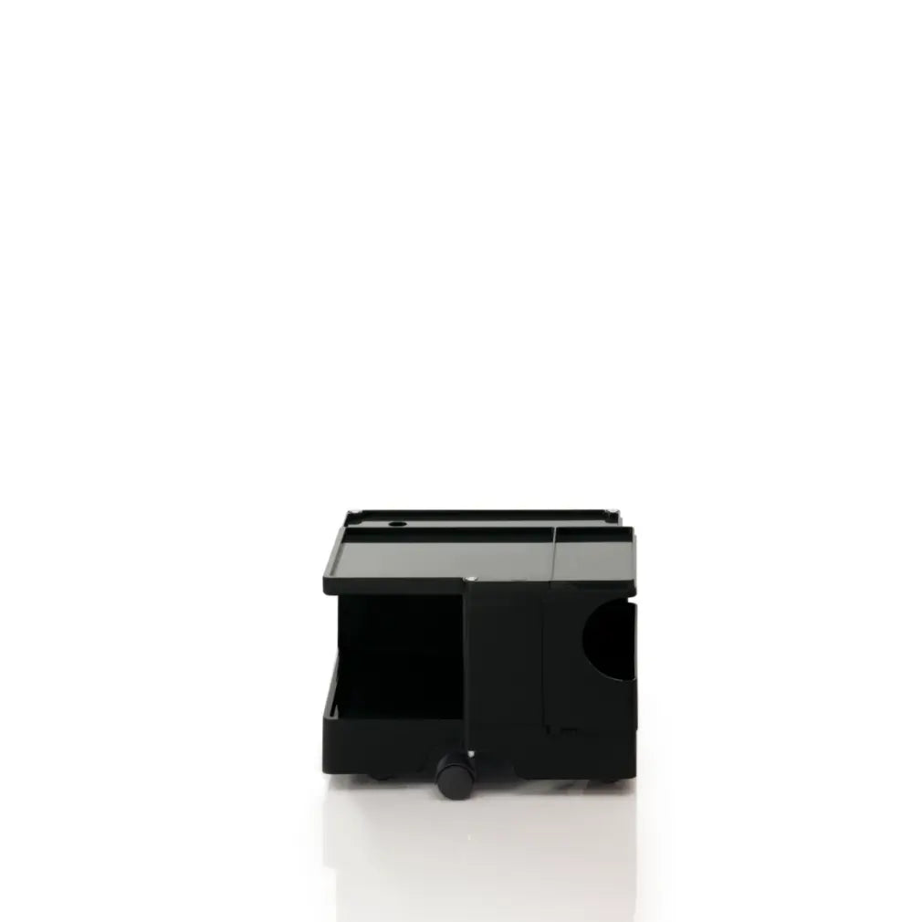 The Boby Trolley Small no drawers, seen here In the colour black. Available exclusively at Bob and Friends.