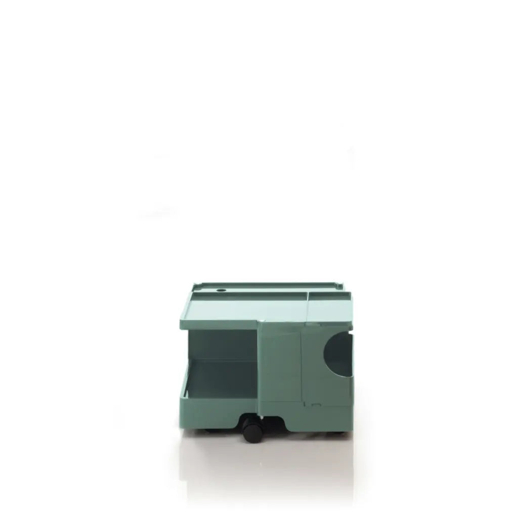 The Boby Trolley Small no drawers, seen here In the colour verdigris. Available exclusively at Bob and Friends.