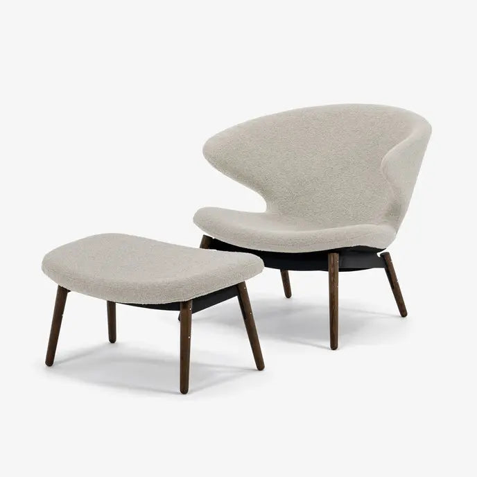 Ella Composite Lounge Chair-Chalk-Walnut Case Furniture