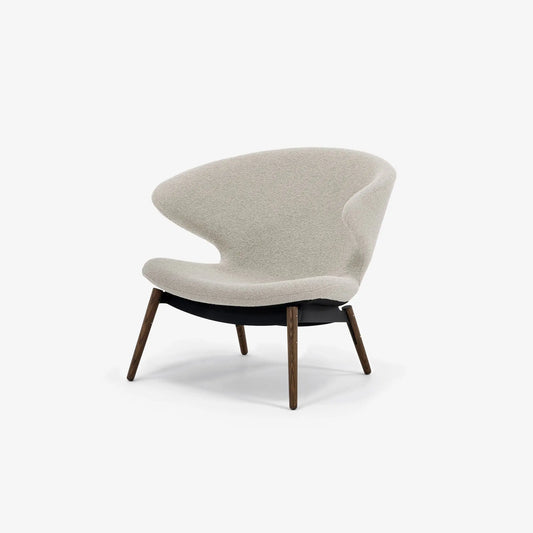 Ella Composite Lounge Chair-Chalk-Walnut Case Furniture