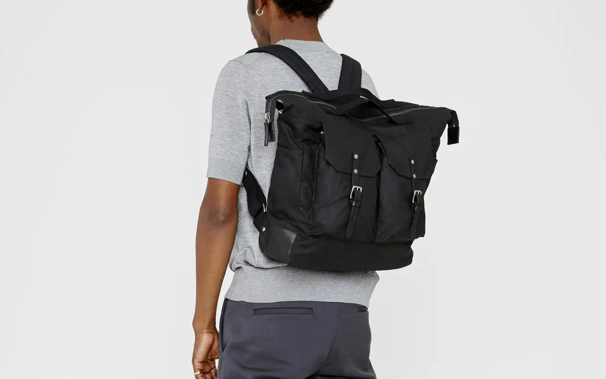 Frank Large Waxed Cotton Rucksack Ally Capellino