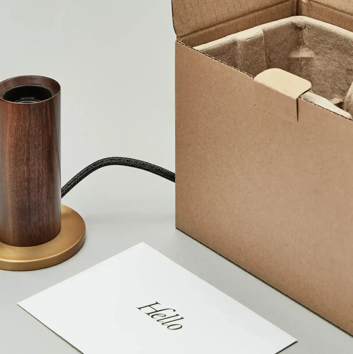 Knuckle Table Lamp Walnut Coombes & Gabbie