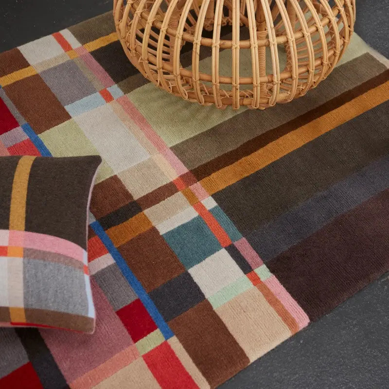 Lasdun - Lambswool Block Rug Wallace & Sewell