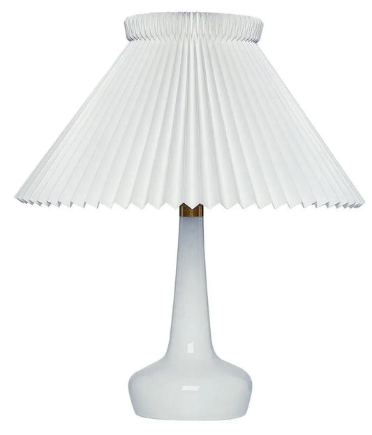 Le Klint-311W-Table Lamp Glass, White, Brass inc Shade Le Klint