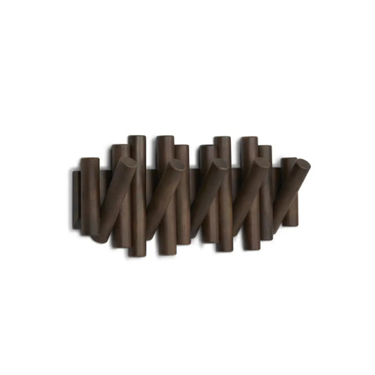 Picket 5 hook Aged walnut Trade Brands