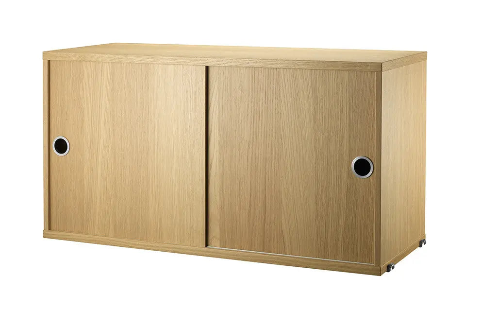 String-Cabinet with sliding doors String